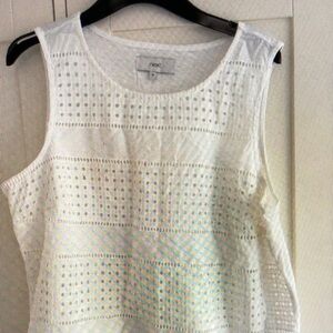Next Women's White Textured Sleeveless Blouse